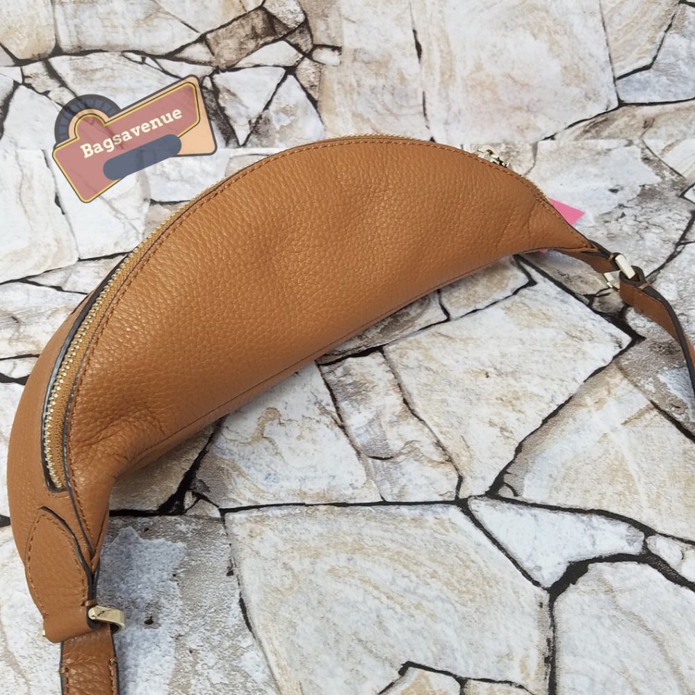#bagsavenue Leila Belt Bag Warm Gingerbread Pebbled Leather Fanny Kate Spade - Picture 15 of 15